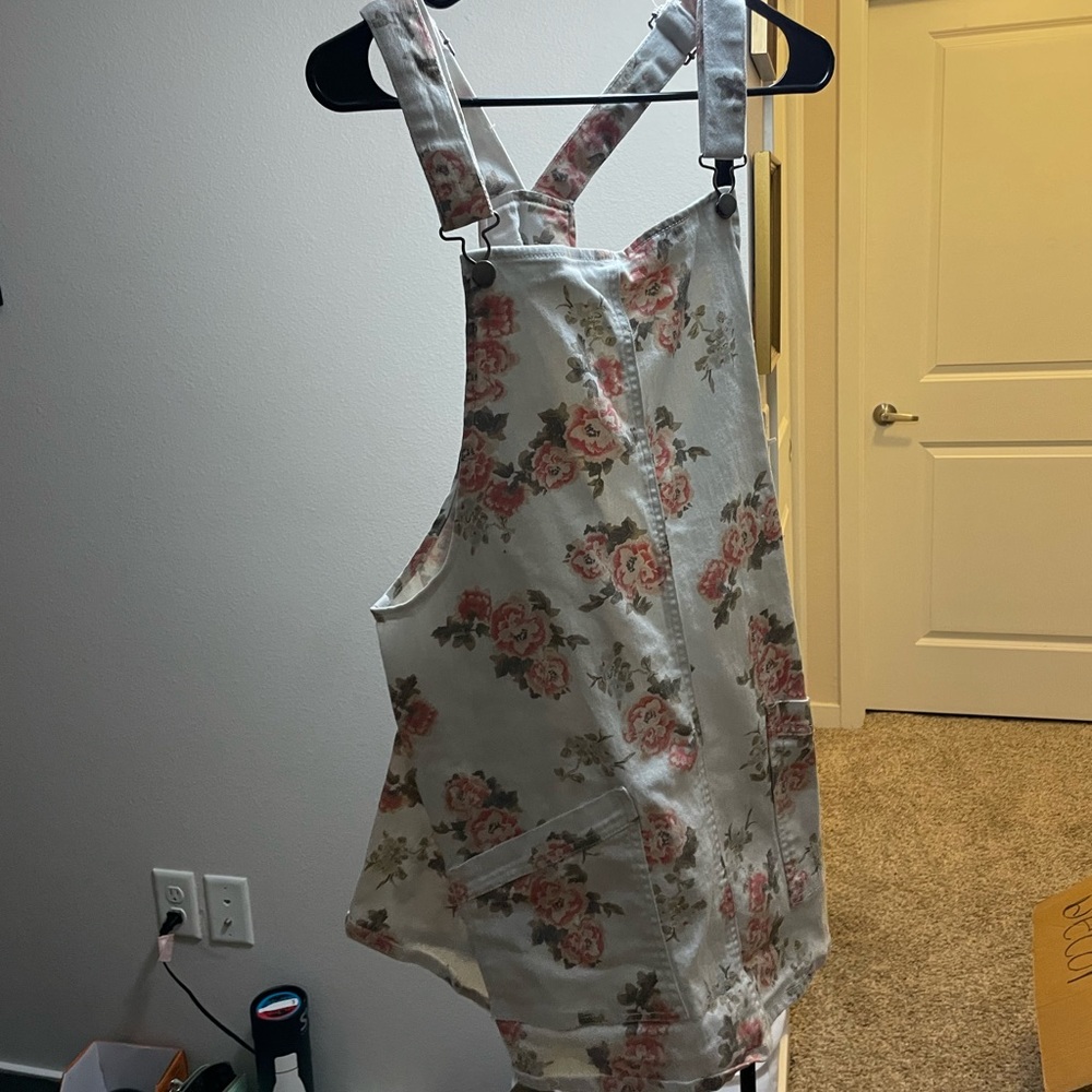 Overall Floral Mini Dress
